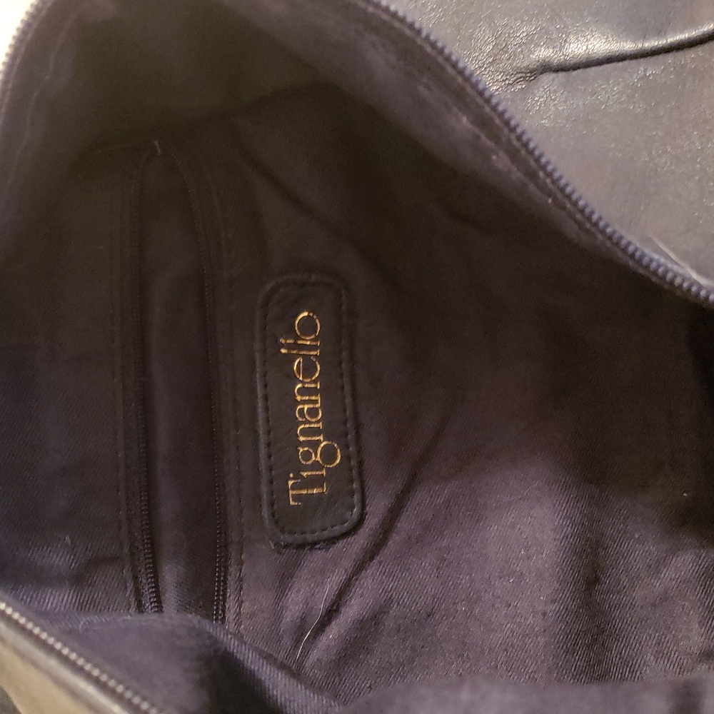 Tignanello Sling Leather Bag Dark Navy - Picture 6 of 8